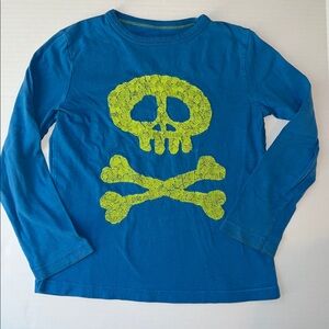 Mini Boden Skull and Crossbone Long Sleeve Tee, 6-7Y